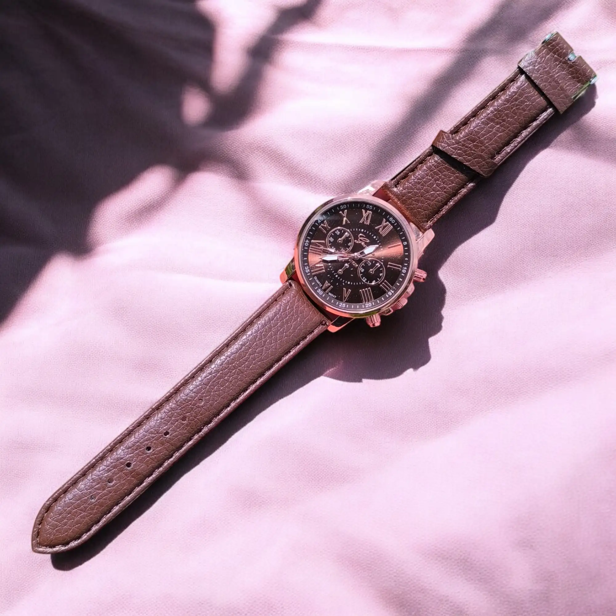 Reloj redondo café  3