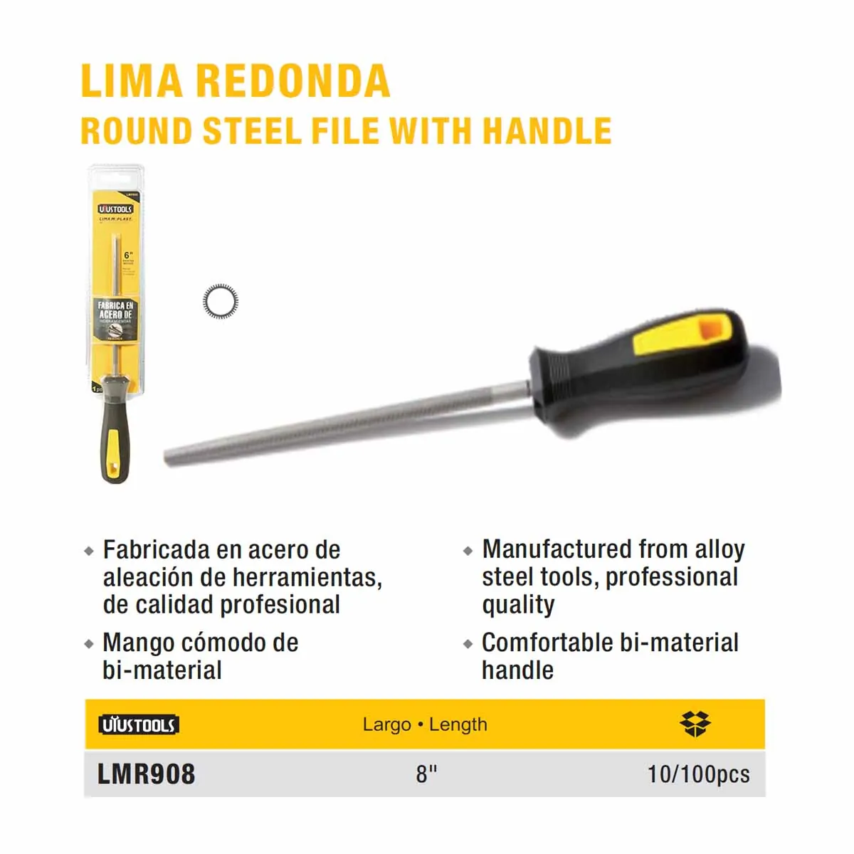 LIMA REDONDA UYUST 8"