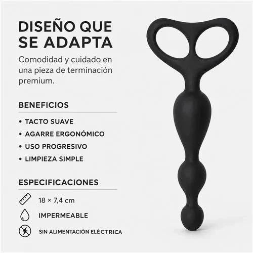 Anal Plug Fantasy Silicone Black 2