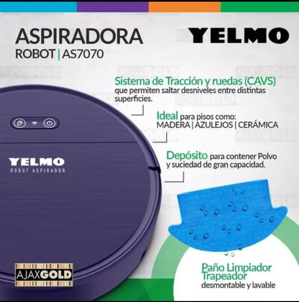 ASPIRADORA ROBOT YELMO 2