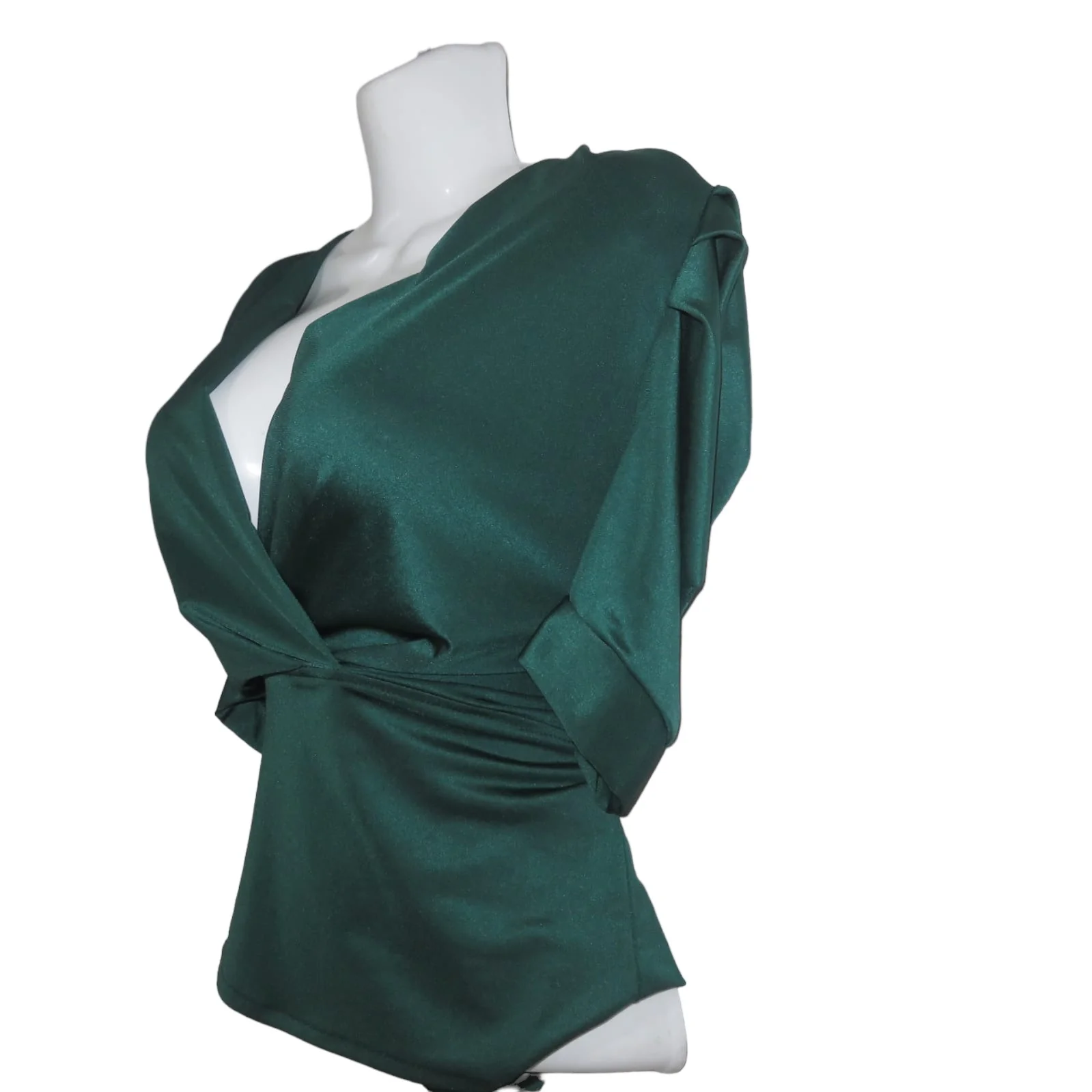 Blusa verde de satín 3
