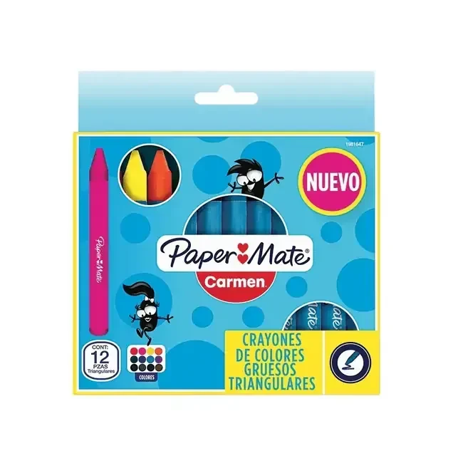 Crayolas carmen con 12 colores jumbo