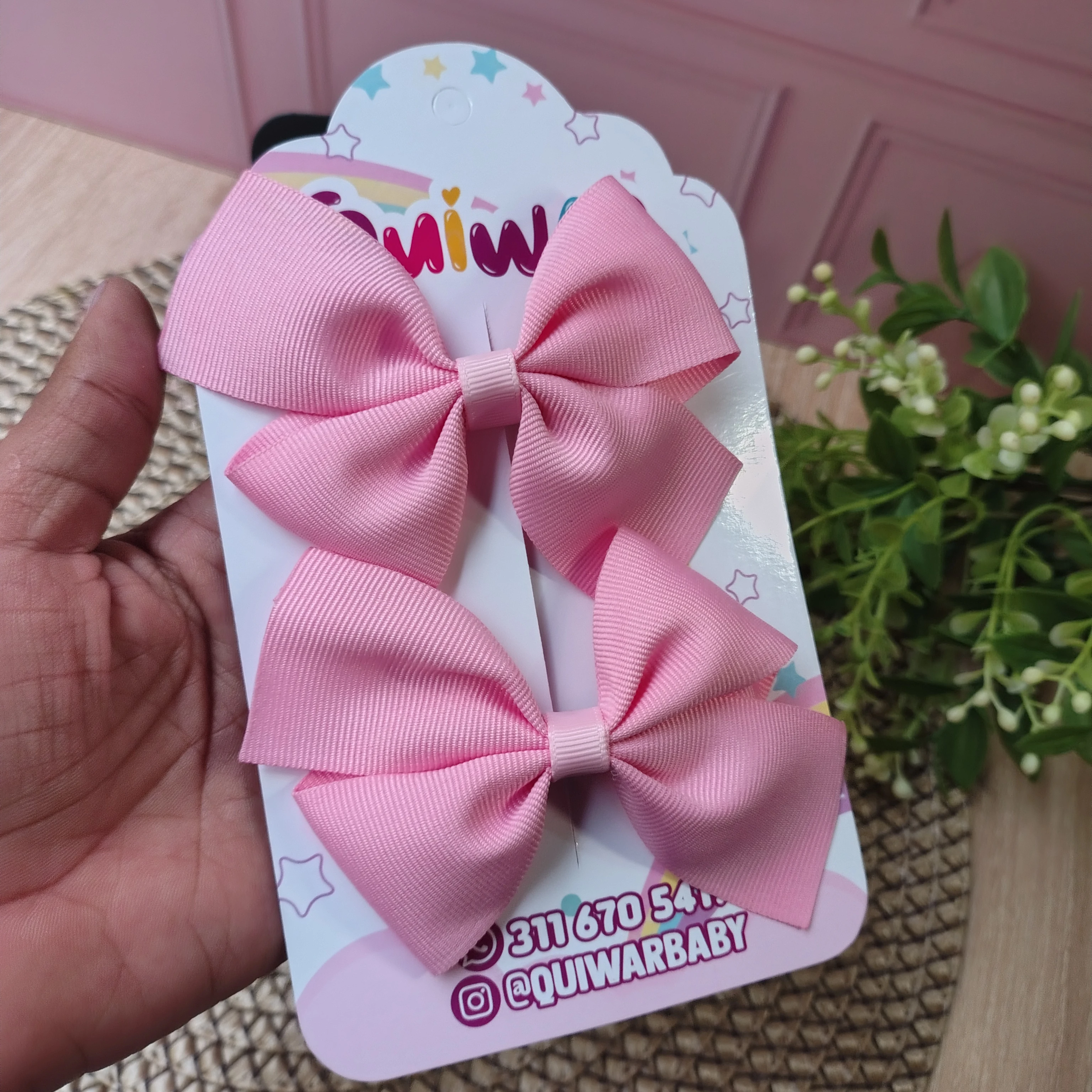 Set niña floral, rosado con gris 3