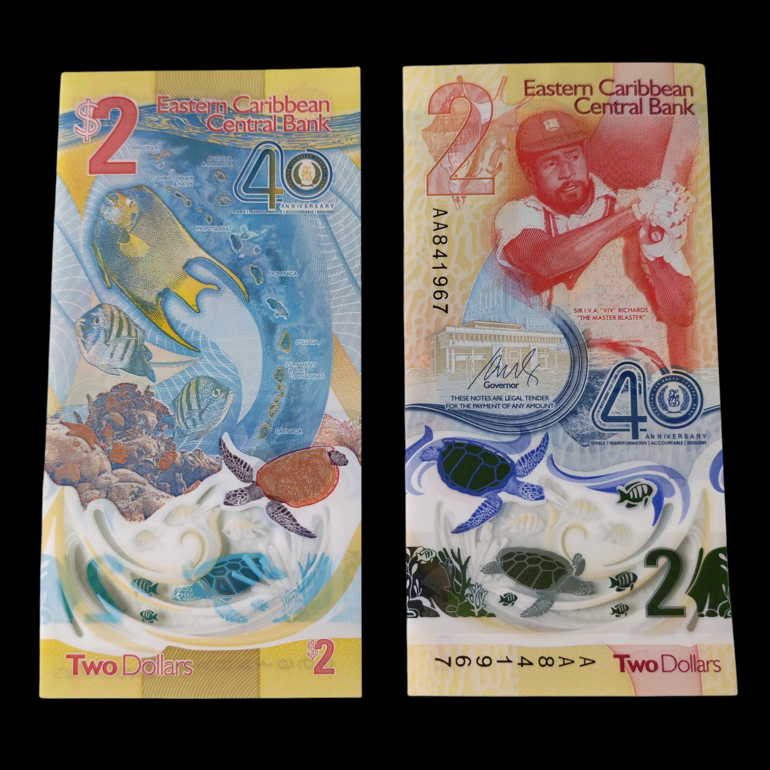 ° Estados del Caribe Oriental 2 dolares UNC
