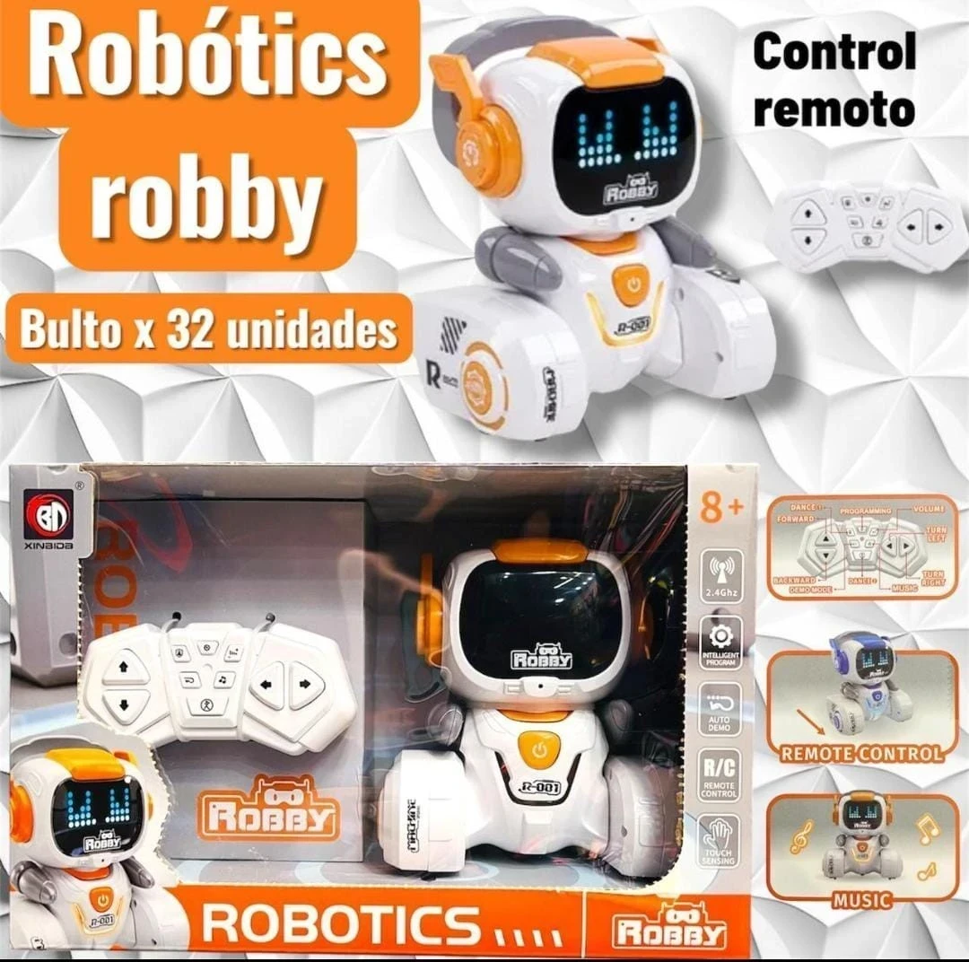 🤖 *ROBOT INTELIGENTE ROBBY CONTROL REMOTO Y MÚSICA 