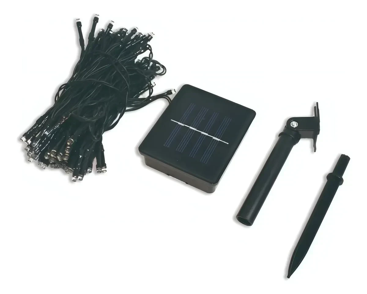 Luces Solar 20mt Guirnalda 200 Led Navidad Calidas 2