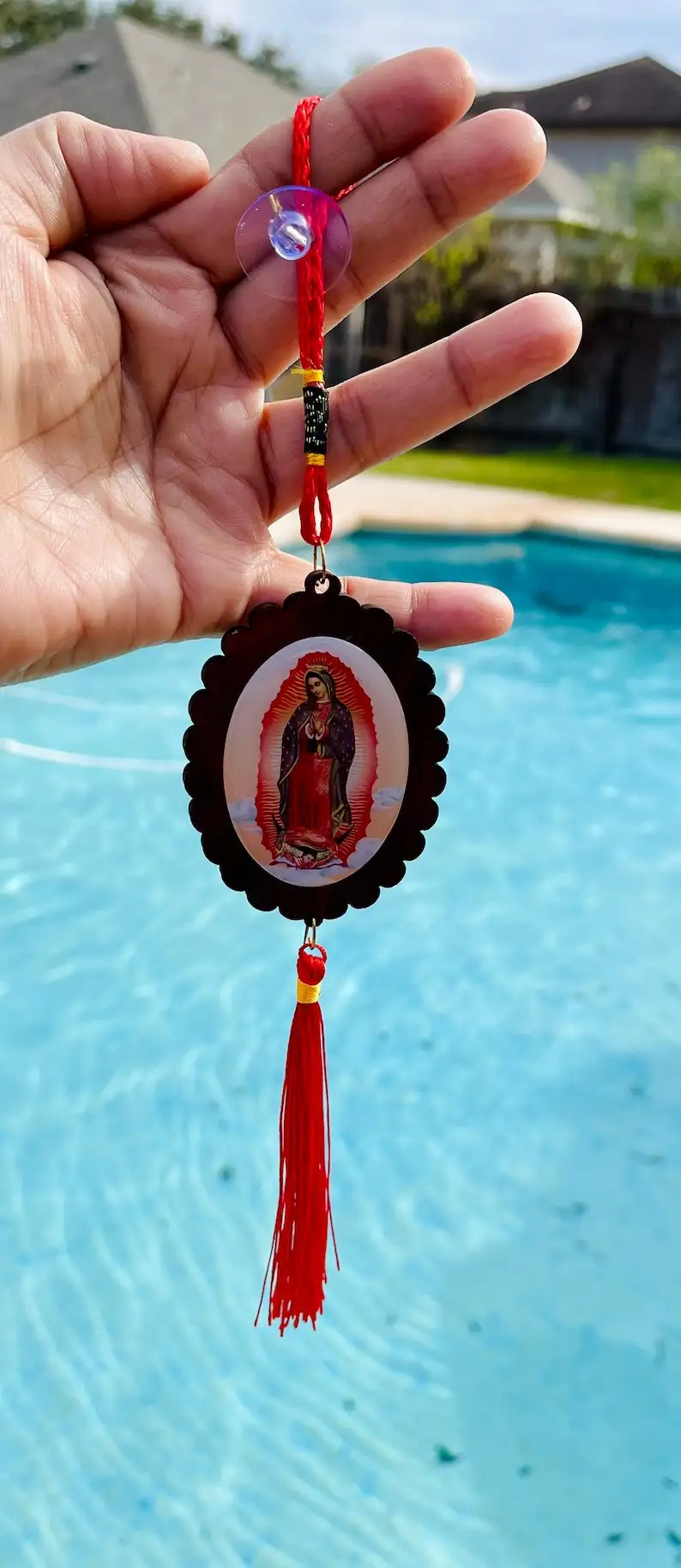 Colgante para espejo retrovisor de la Virgen María