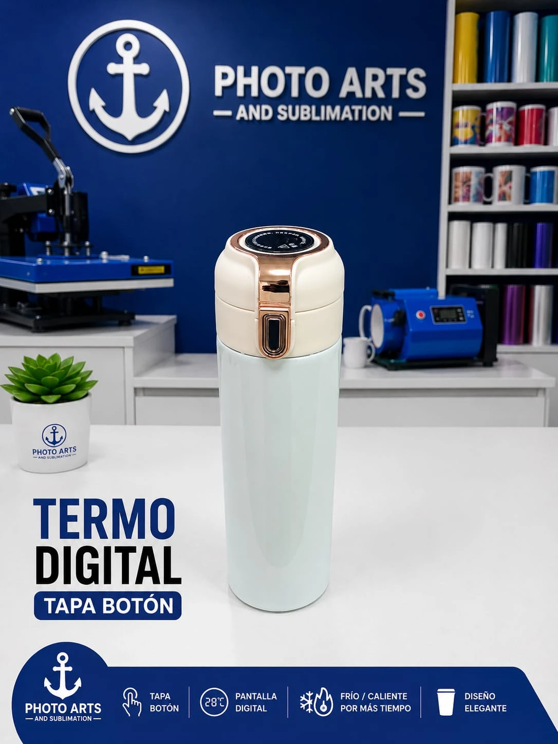 Termo Digital Tapa Boton