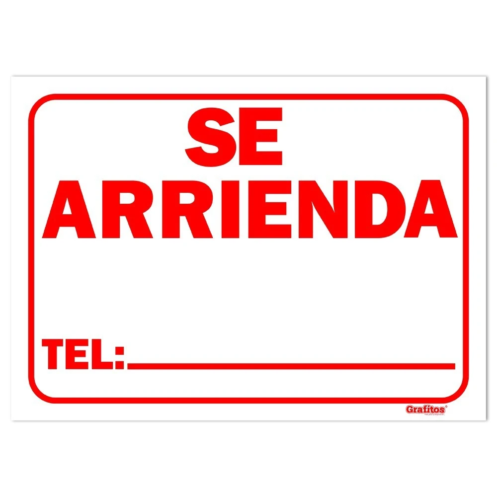 LETRERO SE ARRIENDA GRANDE 