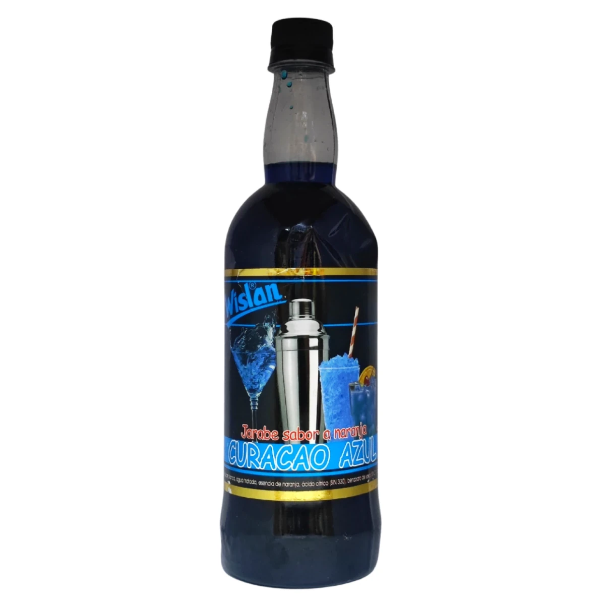 WISLAN JARABE SABOR CURACAO BLUE 750 ML