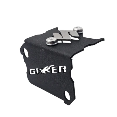 GIXXER 150 GIXXER 250 P. freno delantero acero negro logo 3d cromado ML