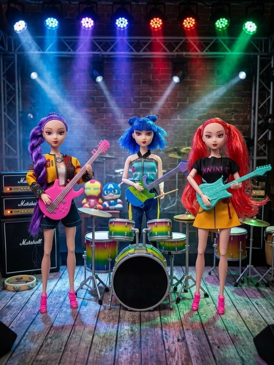 PAQUETE DE TREES MIÑECAS ARTICULADAS KPOP  2