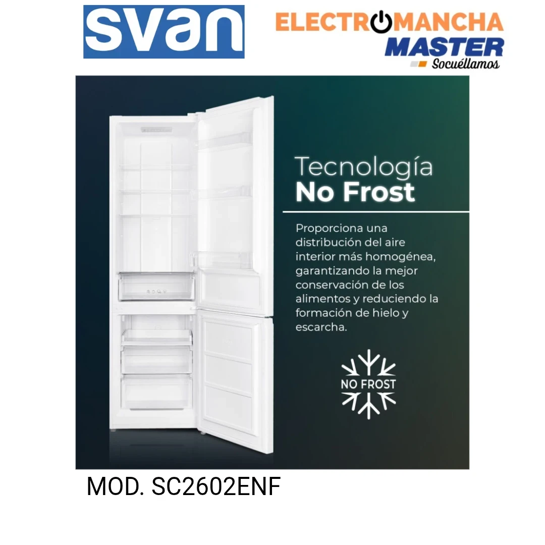 FRIGO COMBI SVAN SC2602ENF 2,01*60 BLANCO NF E 2