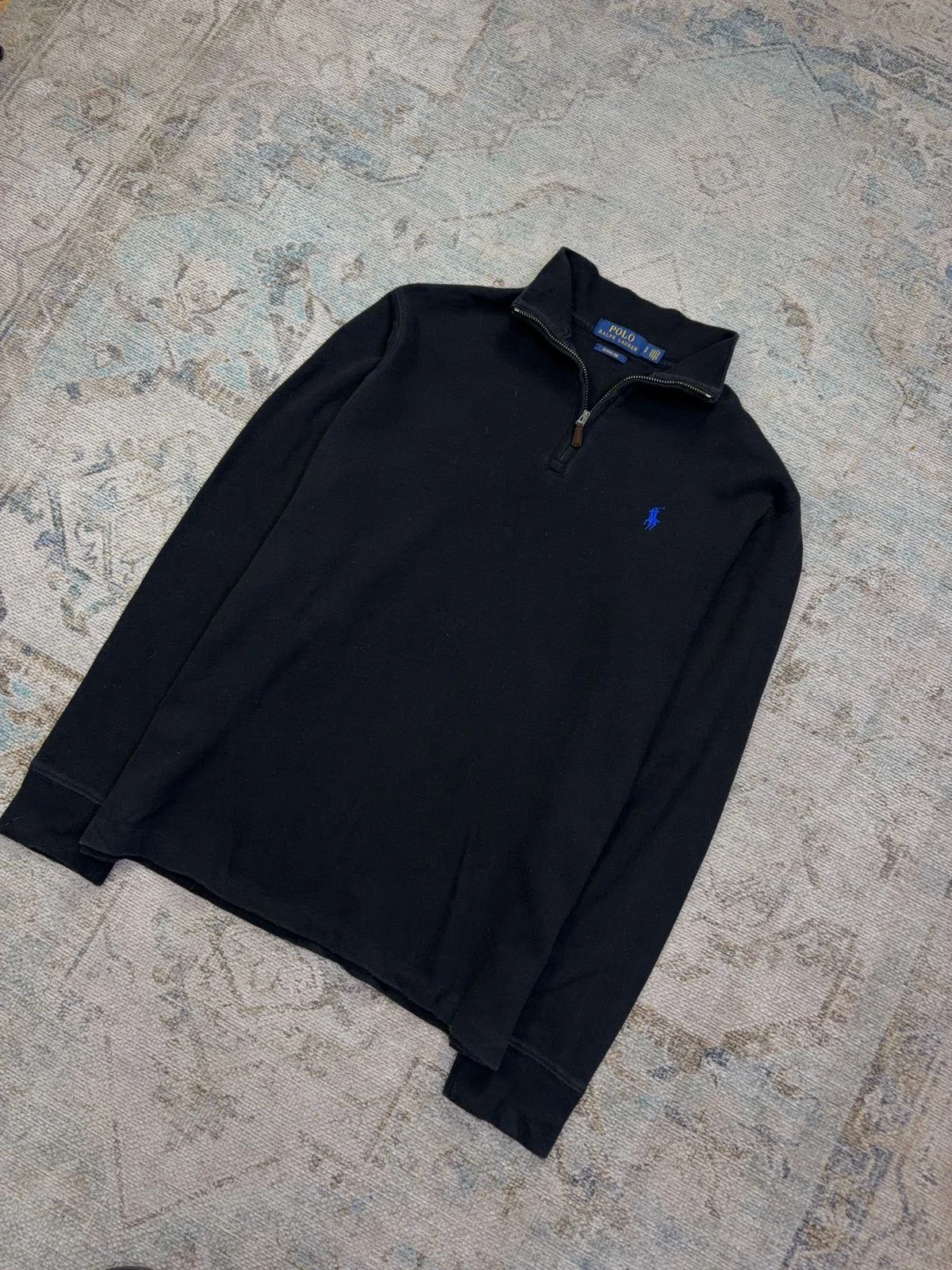 POLO RALPH LAUREN ESTATE RIB QUARTER-ZIP SWEATER 4