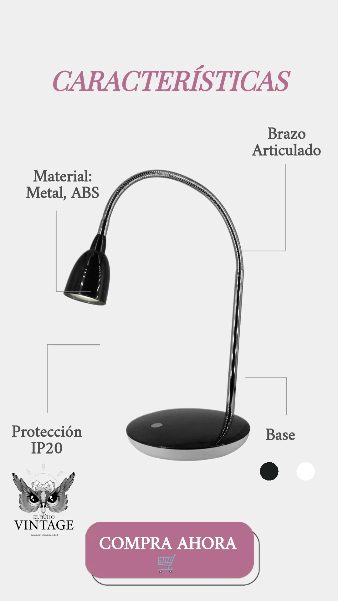 Lmapara de Escritorio Articulado  7