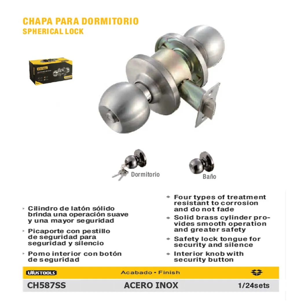 CHAPA BOLA P/HABITACION 587 SS UYUST 