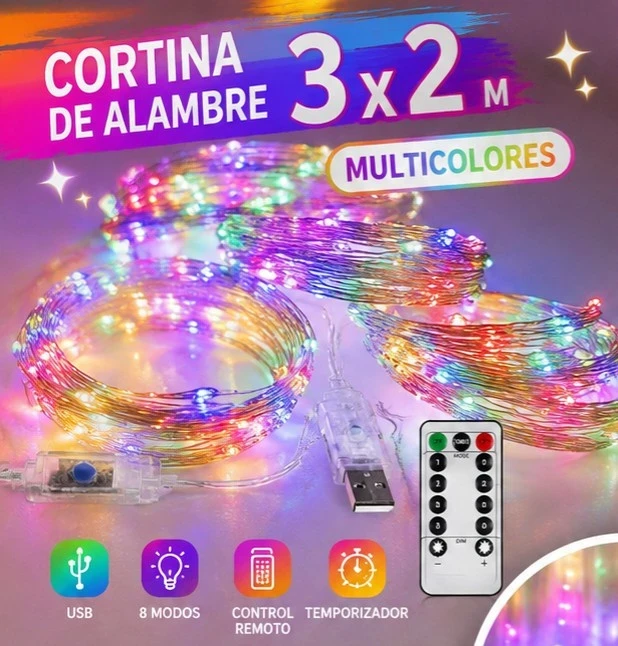 CORTINA LUZ 3X2