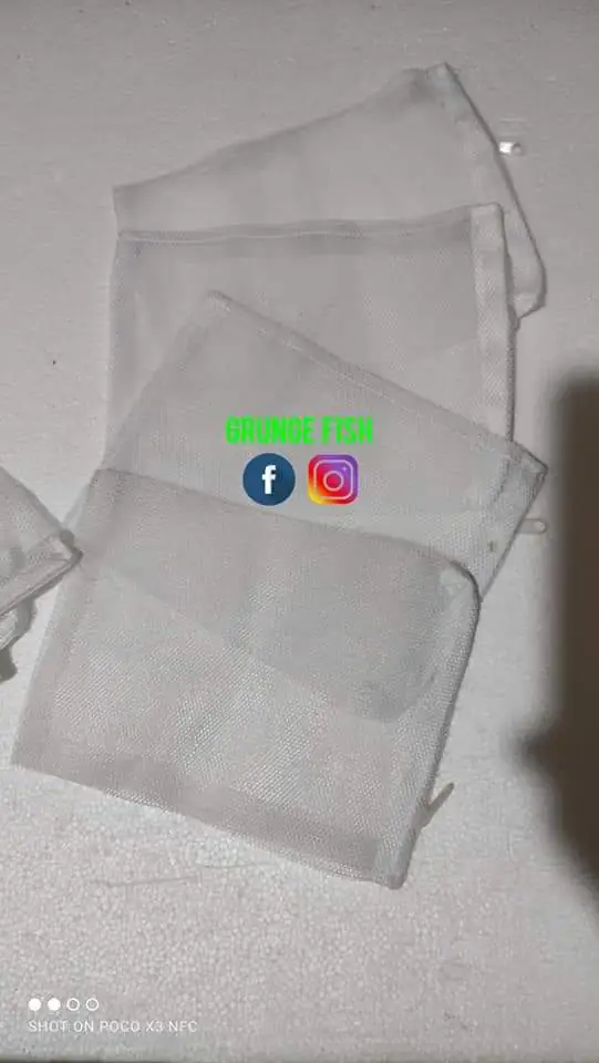 BOLSA DE MALLA CON CIERRE PARA MATERIAL FILTRANTE ( 20 cm alto x 15 cm ancho ) 3