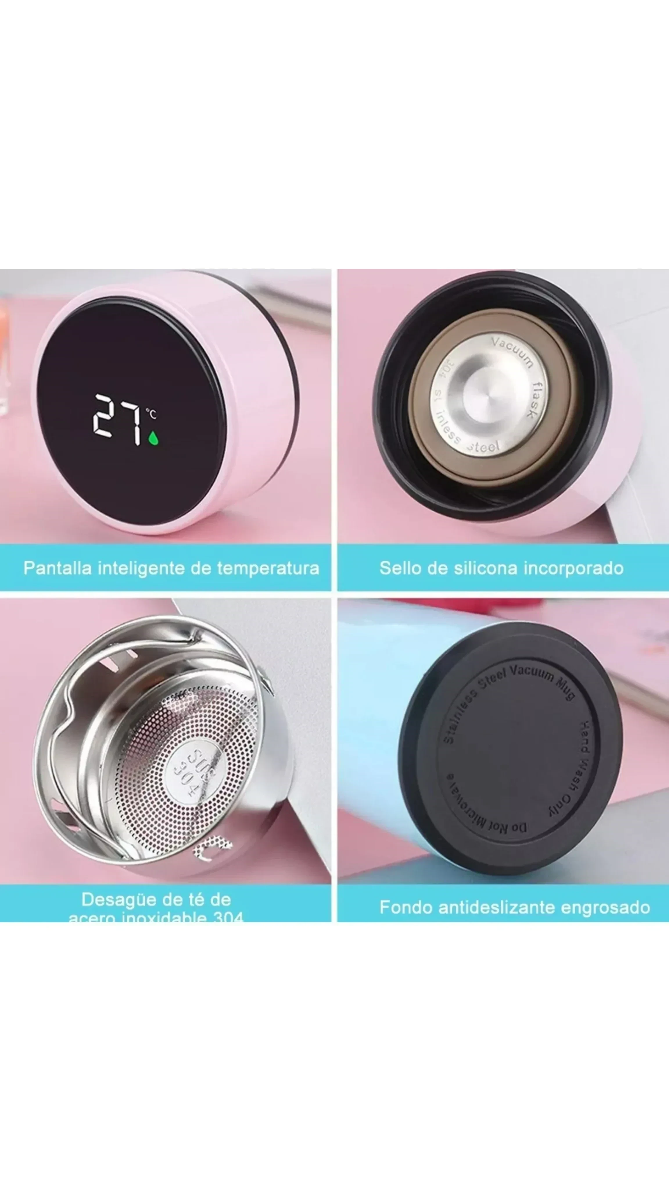Termo Inteligentes Led Temperatura Digital Táctil Agua 4