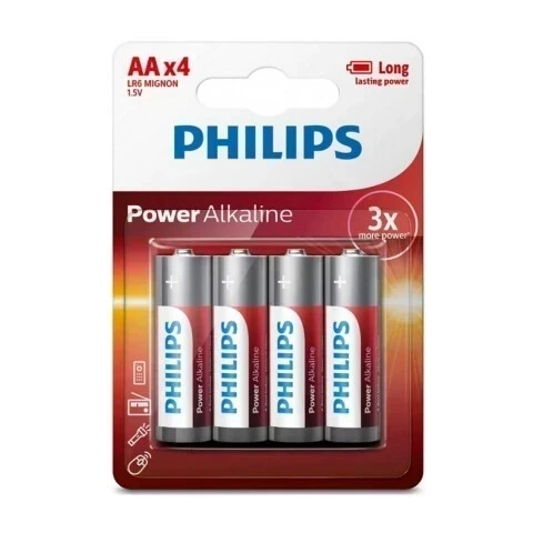 Pilas Alcalinas AA 𝙋𝙃𝙄𝙇𝙄𝙋𝙎