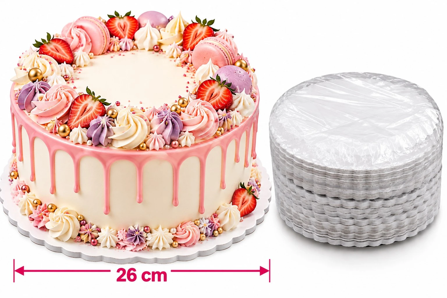 base de torta 26 cm decartable