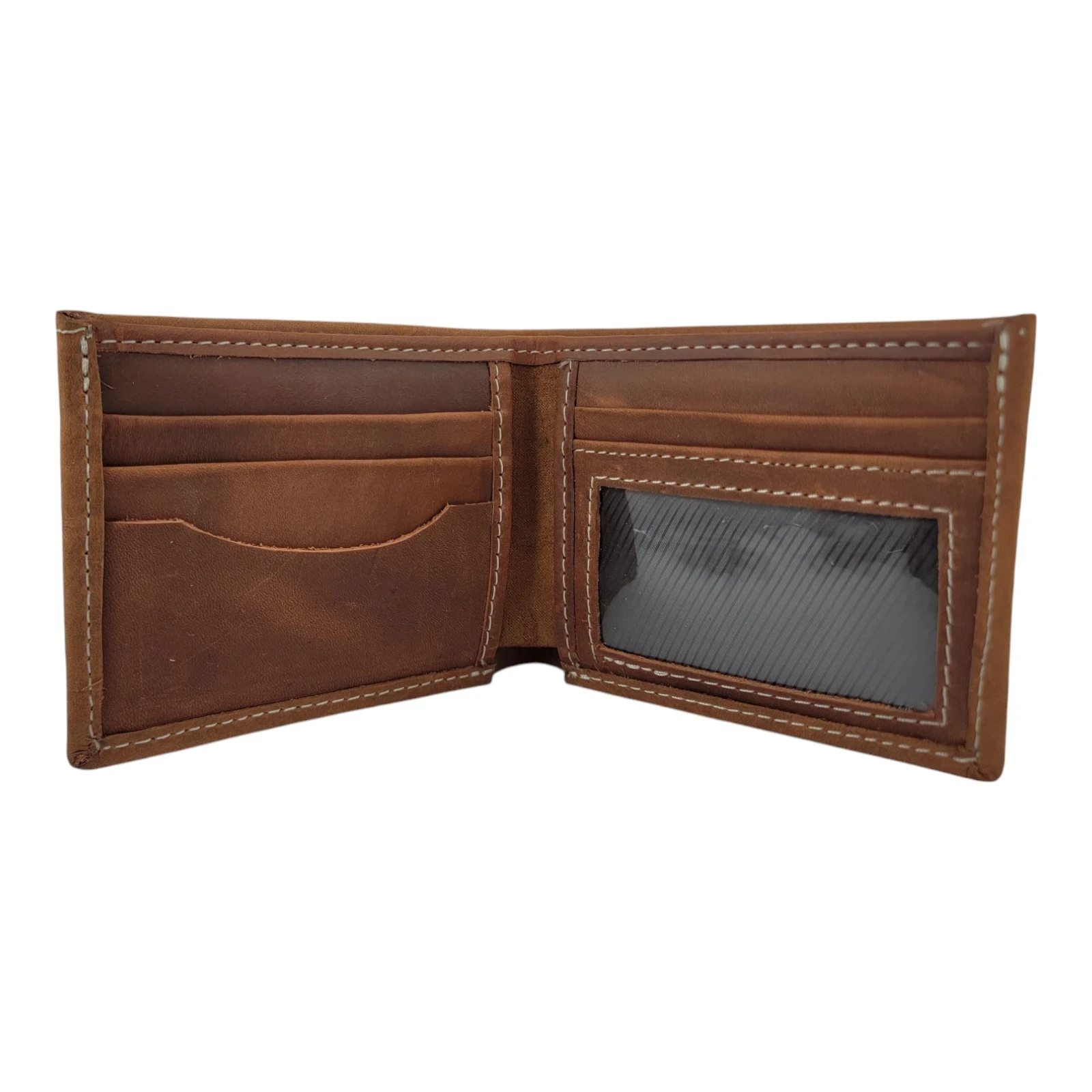 Billetera bifolio combinada cueeo cafe crazy y grabado cocodrilo  2