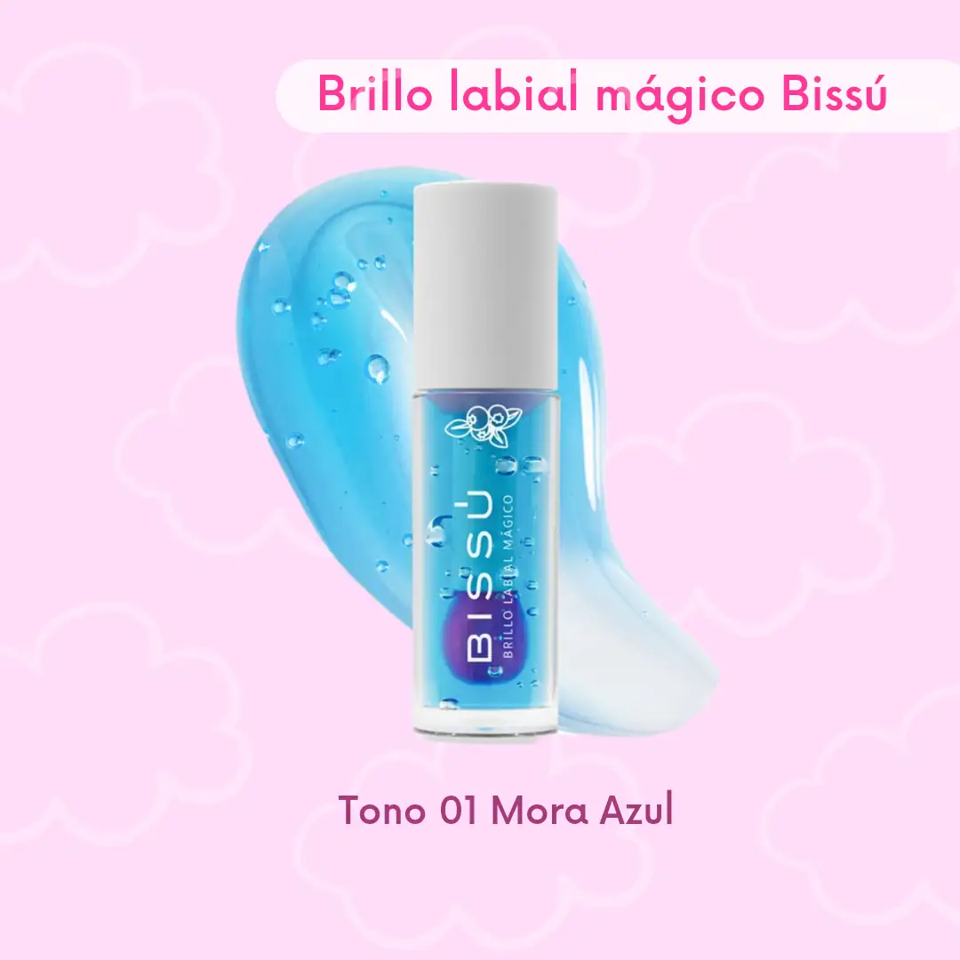 Brillo labial mágico Bissú tono 01 Mora Azul 
