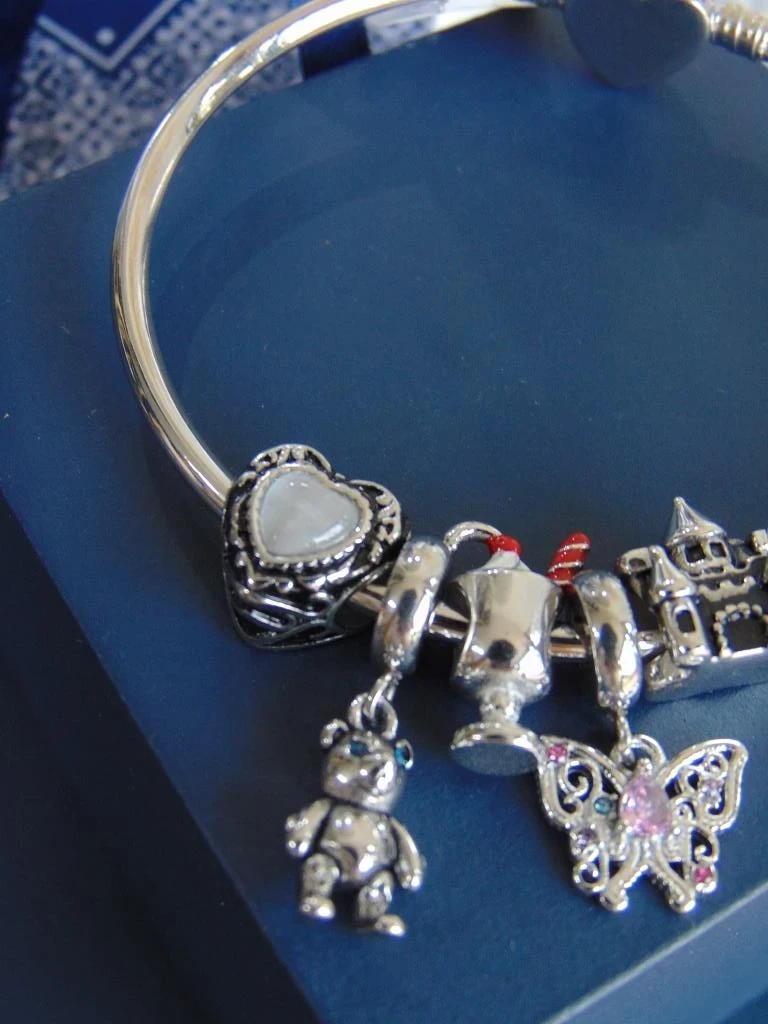 PULSERA ACERO PLATE ARO TIPO PANDORA HADAS 2