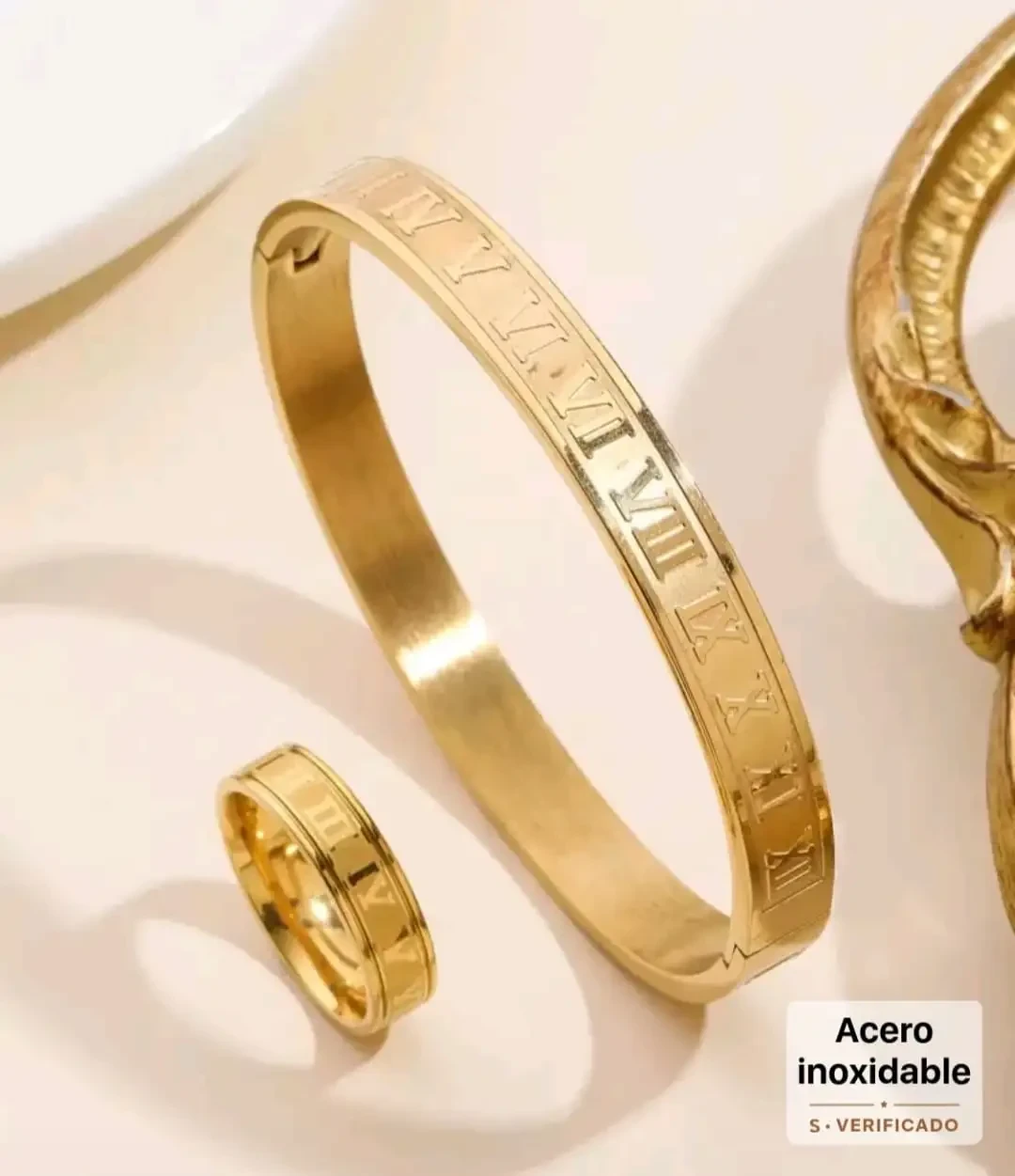 Set pulsera y anillo/ Numeros romanos