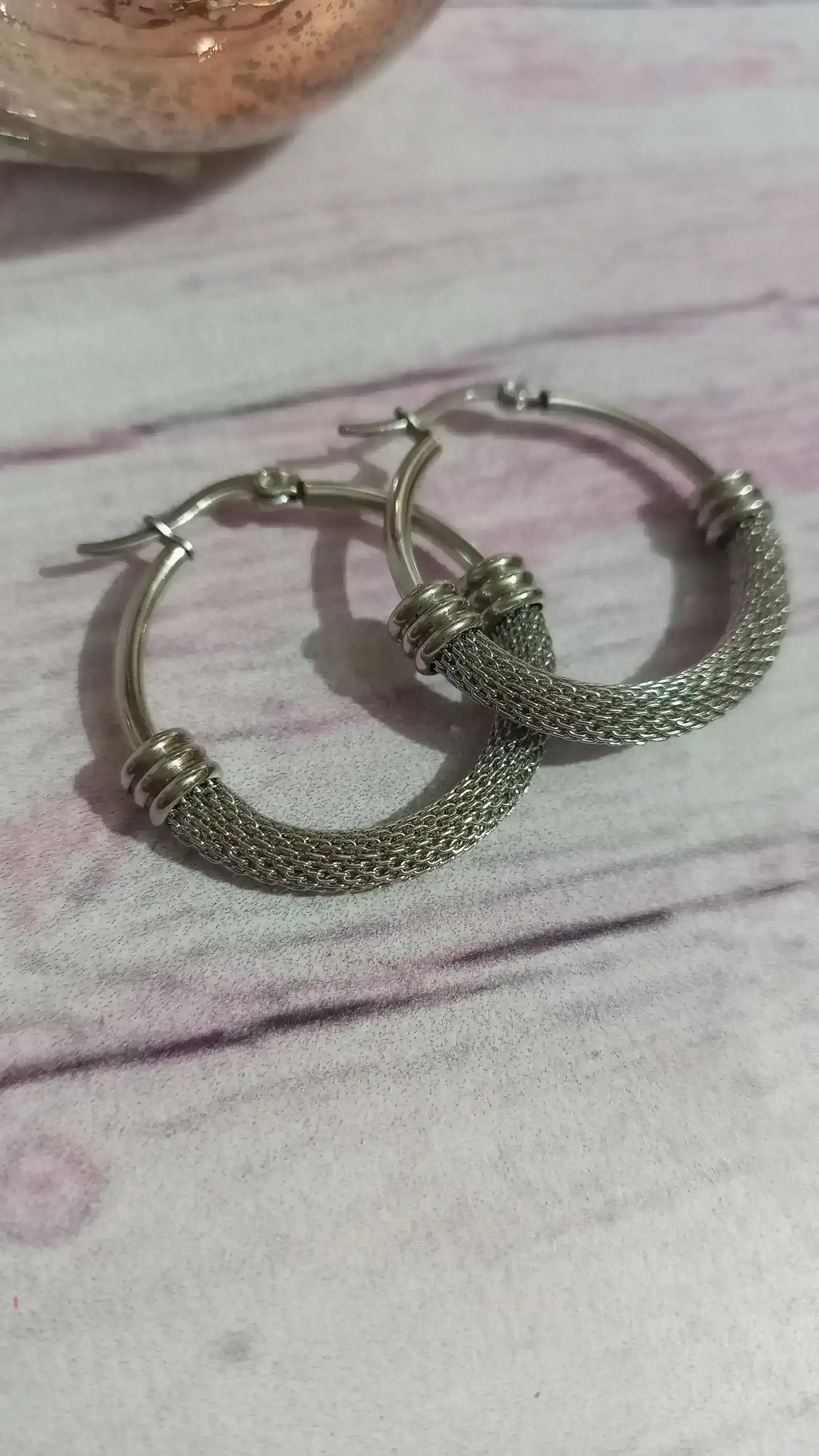 Argollas tejidas de 30mm 2