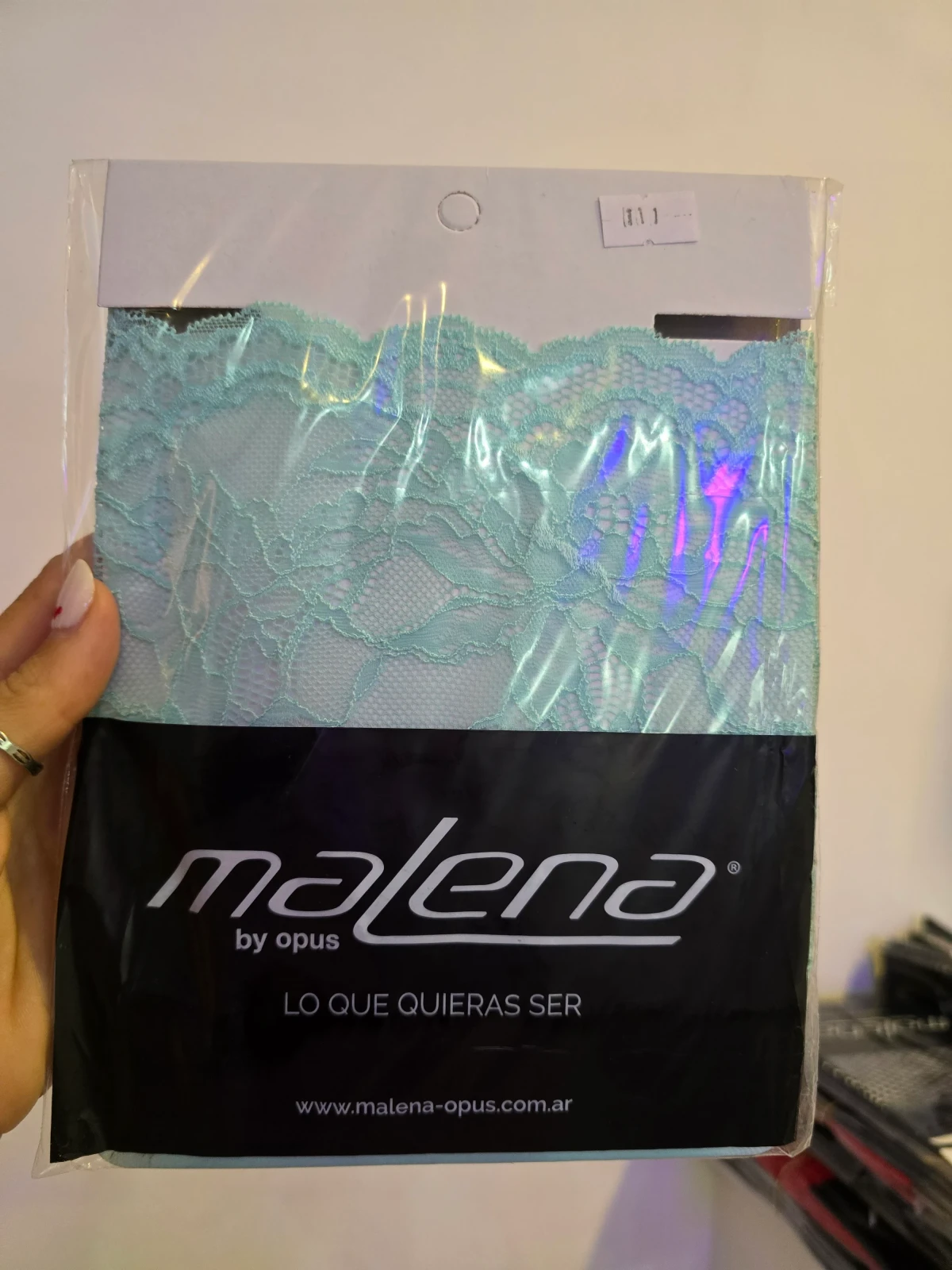 Medias de lycra con puntilla ancha