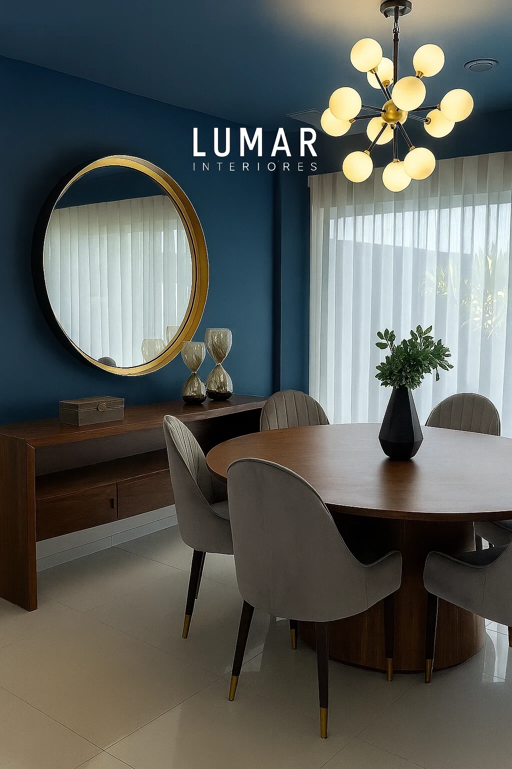 Espejo Redondo SOLARIS TITAN Madera Tipo Solera 150CM diámetro 3