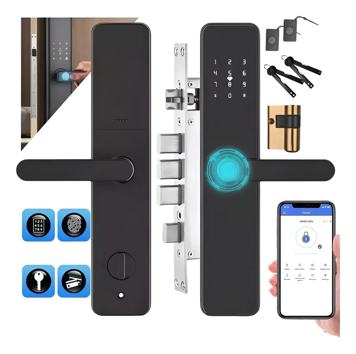 Cerradura Inteligente Electrónica, Chapas Smart Lock TUYA 2