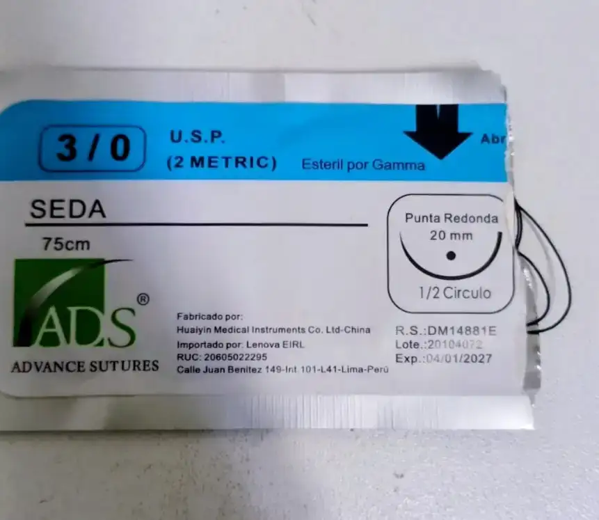 Hilos de suturas quirúrgicas SN/PR caja x 24 unds. - ADS