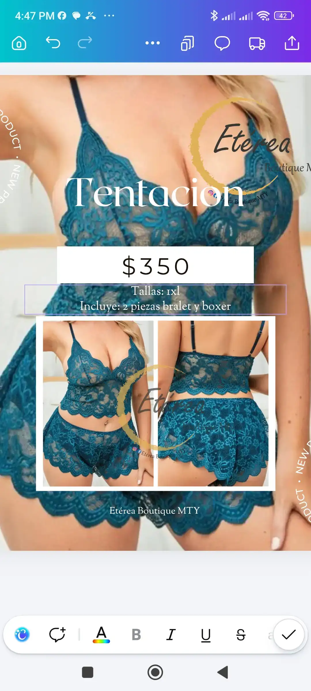 Conjunto turquesa s