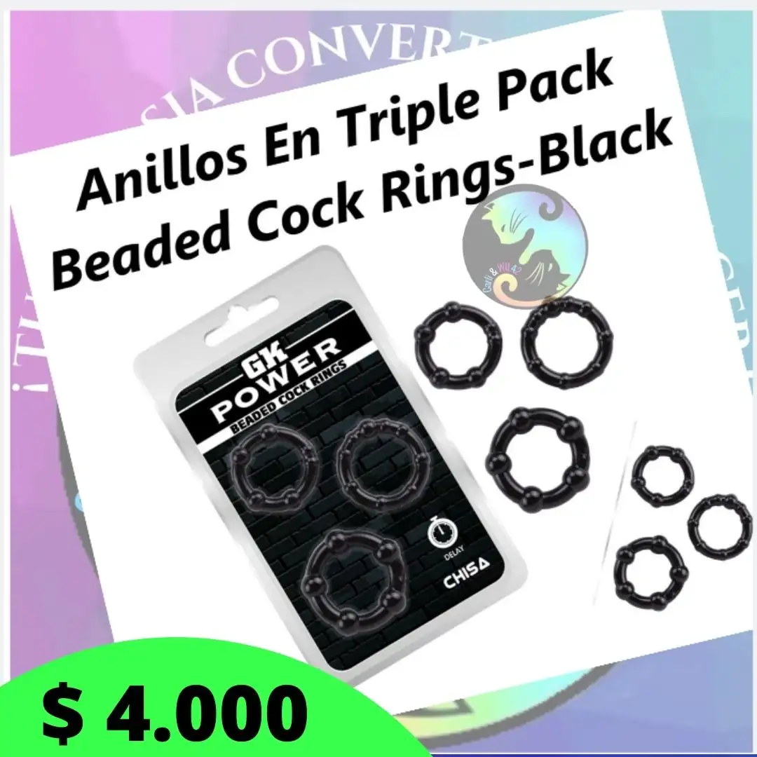 Set de anillos peneales negros