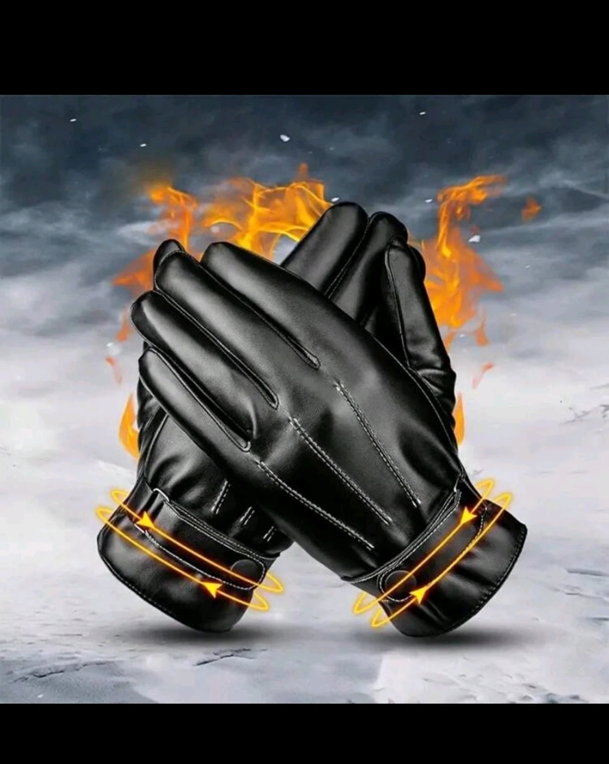 Guantes Térmicos Elegantes Tipo Cuero con Pantalla Táctil 6