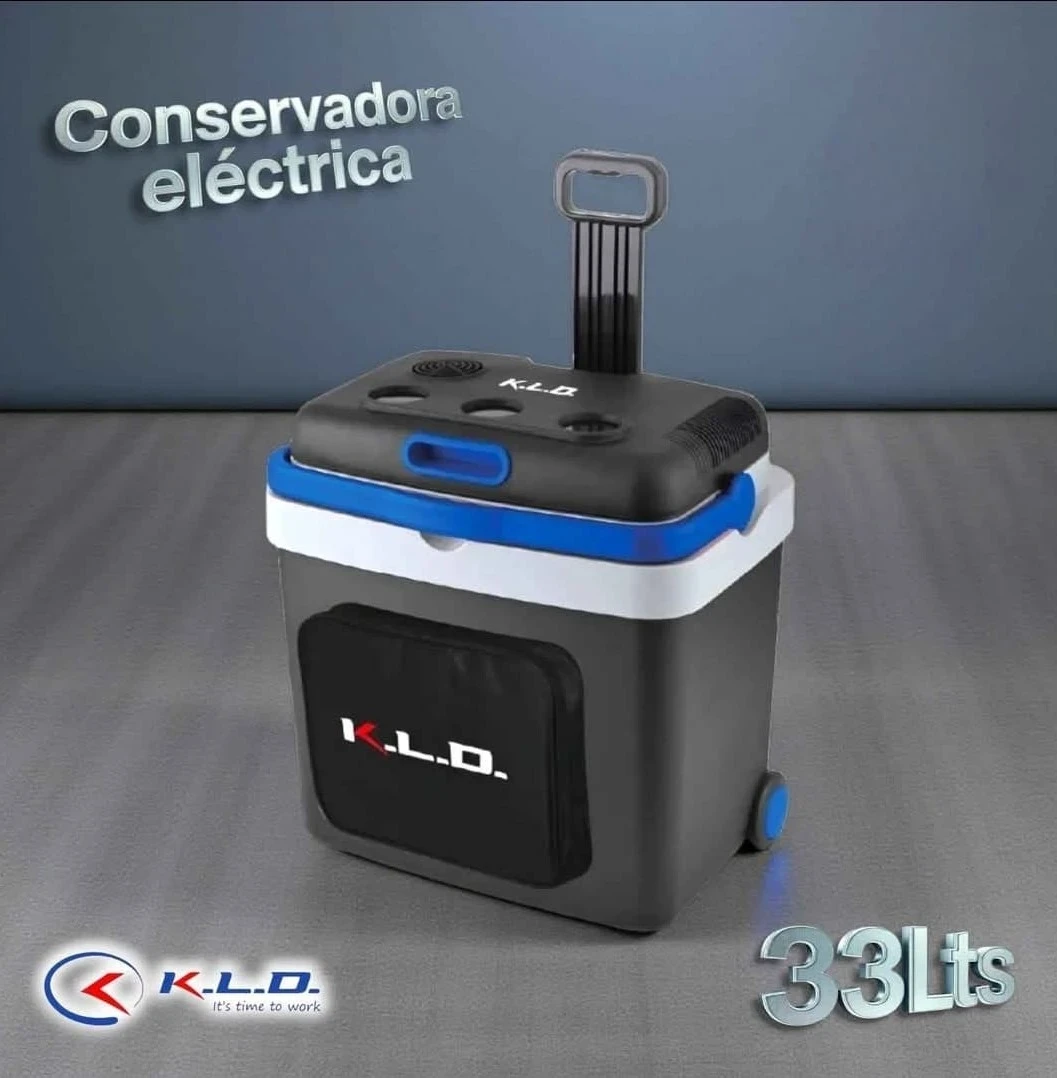 CONSERVADORA ELÉCTRICA KLD 33 LTS, INCLUYE RUEDAS, MANIJA BOLSILLO LATERAL