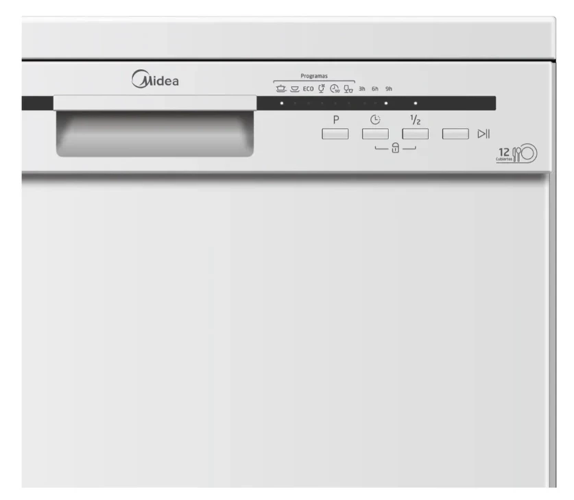 LAVAVAJILLAS MIDEA BLANCO 12 CUBIERTOS DE-312WAR1 3