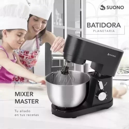 Batidora Planetaria Suono Hog0165 1000w BLANCO / NEGRO 2