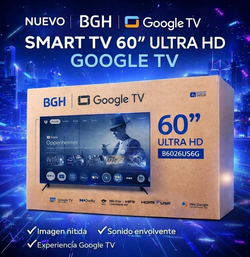 SMART BGH 60" ULTRA HD C/GOOGLE TV 