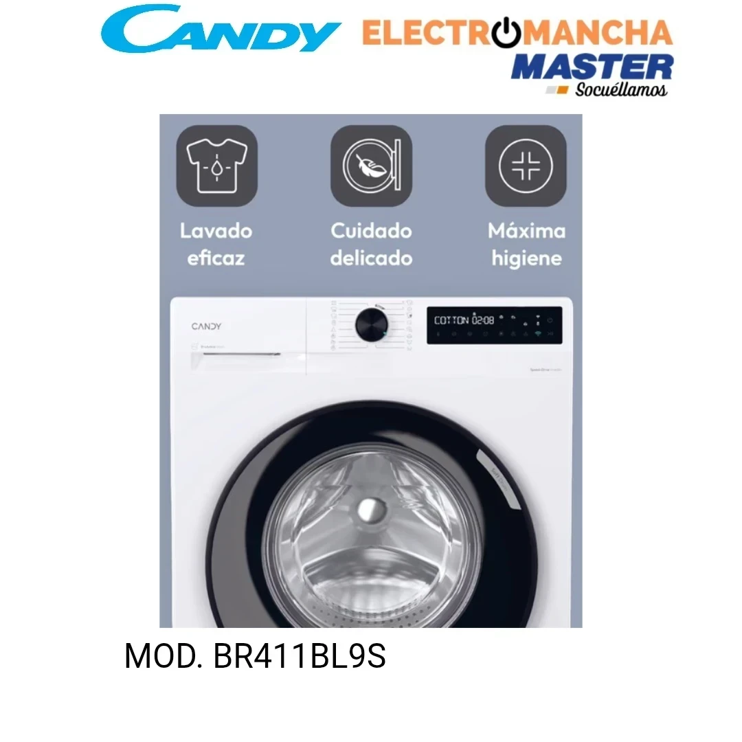 LAVADORA CANDY BR411BL9S 11 KILOS 1400 RPM CLASE A-30% 3