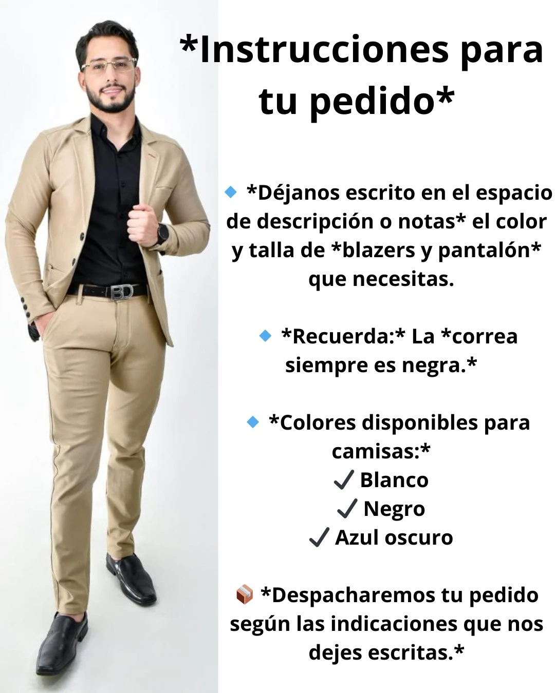 Conjunto formal BLAZERS, PANTALON, CAMISA, CORREA 4