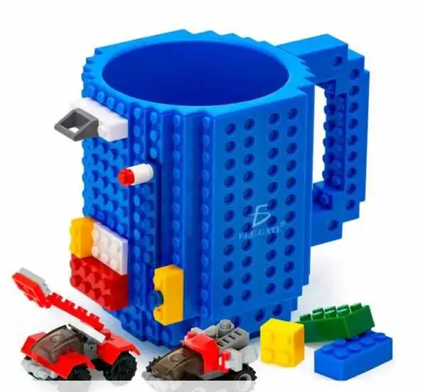 Taza Bloque De Construcción + Bloqus Pequeños Multicolor 