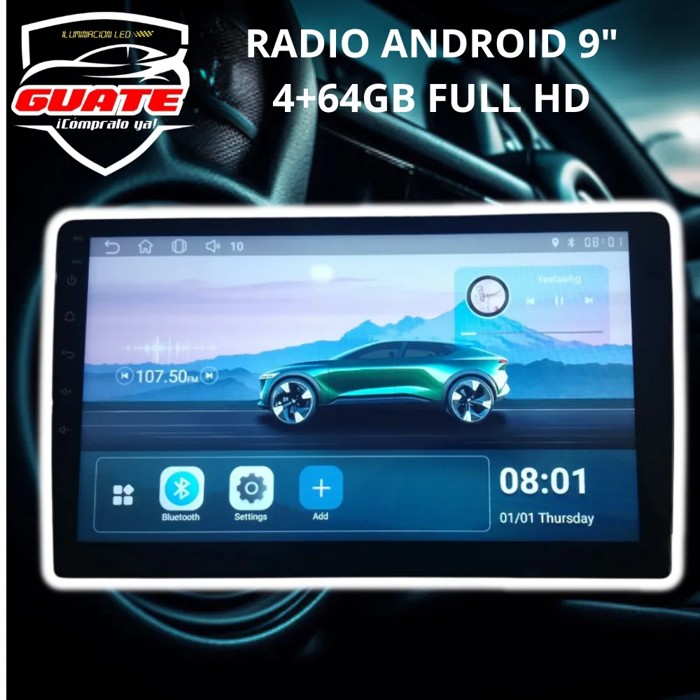 RADIO ANDROID 9" 4+64GB FULL HD 