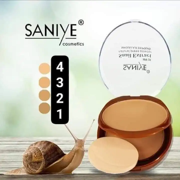 Maquillaje en polvo Baba de Caracol Saniye