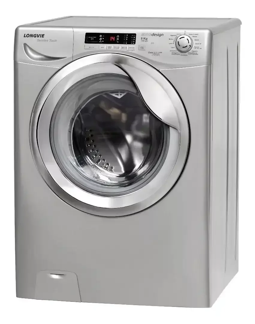 Lavasecarropas Automático Frontal Longvie Ls18012p Plata 8kg