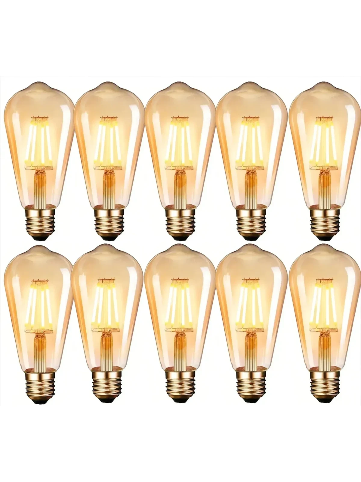 Ampolletas 4W Led Set X10 Vintage Calida E27 Navidad 