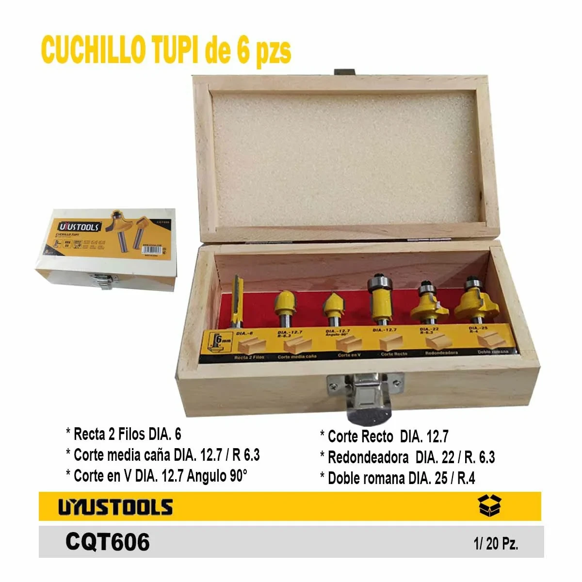 CUCHILLO TUPI de 6 pzs UYUST 