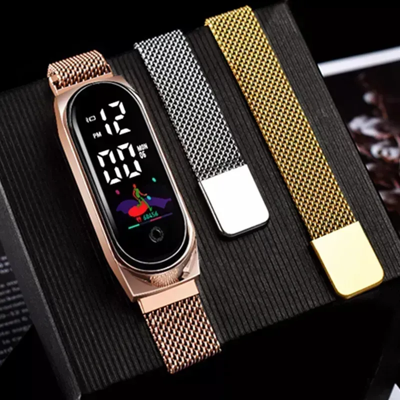 RELOJ METALICO DIGITAL LED 